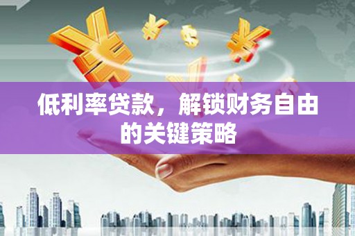 永嘉低利率贷款，解锁财务自由的关键策略