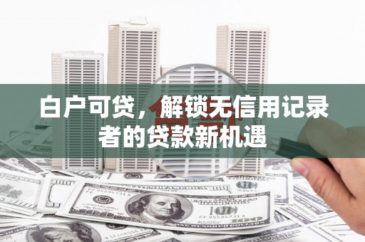 永嘉白户可贷，解锁无信用记录者的贷款新机遇