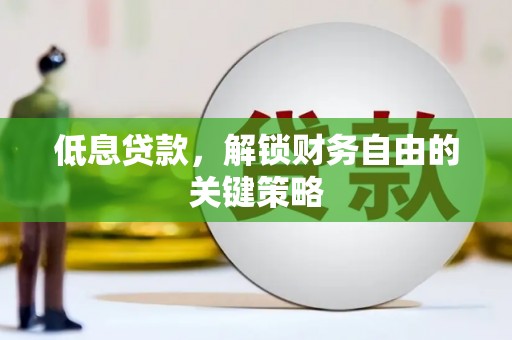 永嘉低息贷款，解锁财务自由的关键策略
