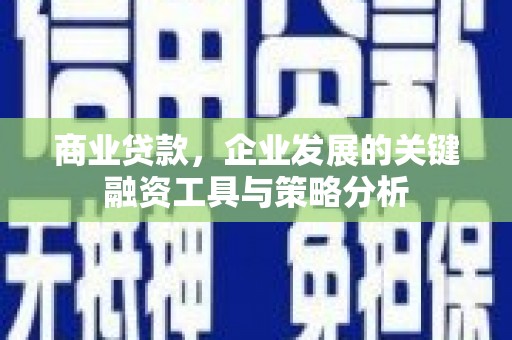 永嘉商业贷款，企业发展的关键融资工具与策略分析