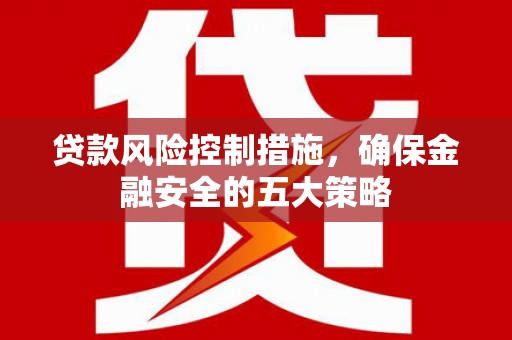 永嘉贷款风险控制措施，确保金融安全的五大策略