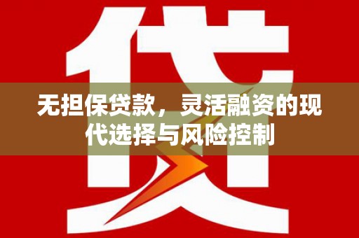 永嘉无担保贷款，灵活融资的现代选择与风险控制