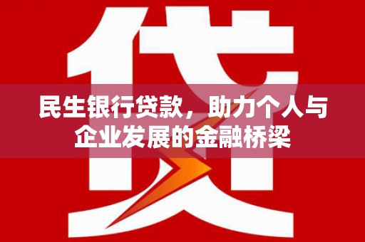 永嘉民生银行贷款，助力个人与企业发展的金融桥梁