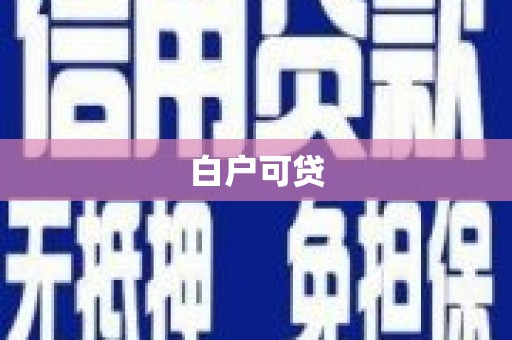 永嘉白户可贷
