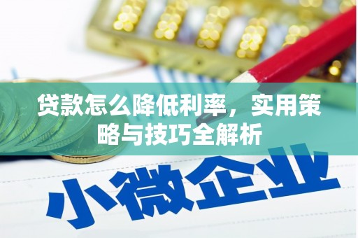 永嘉贷款怎么降低利率，实用策略与技巧全解析