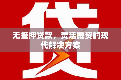 永嘉无抵押贷款，灵活融资的现代解决方案